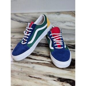 Vans Old Skool Yacht Club Multicolor Blue Green Yellow Red Sneakers Men 9 W 10.5
